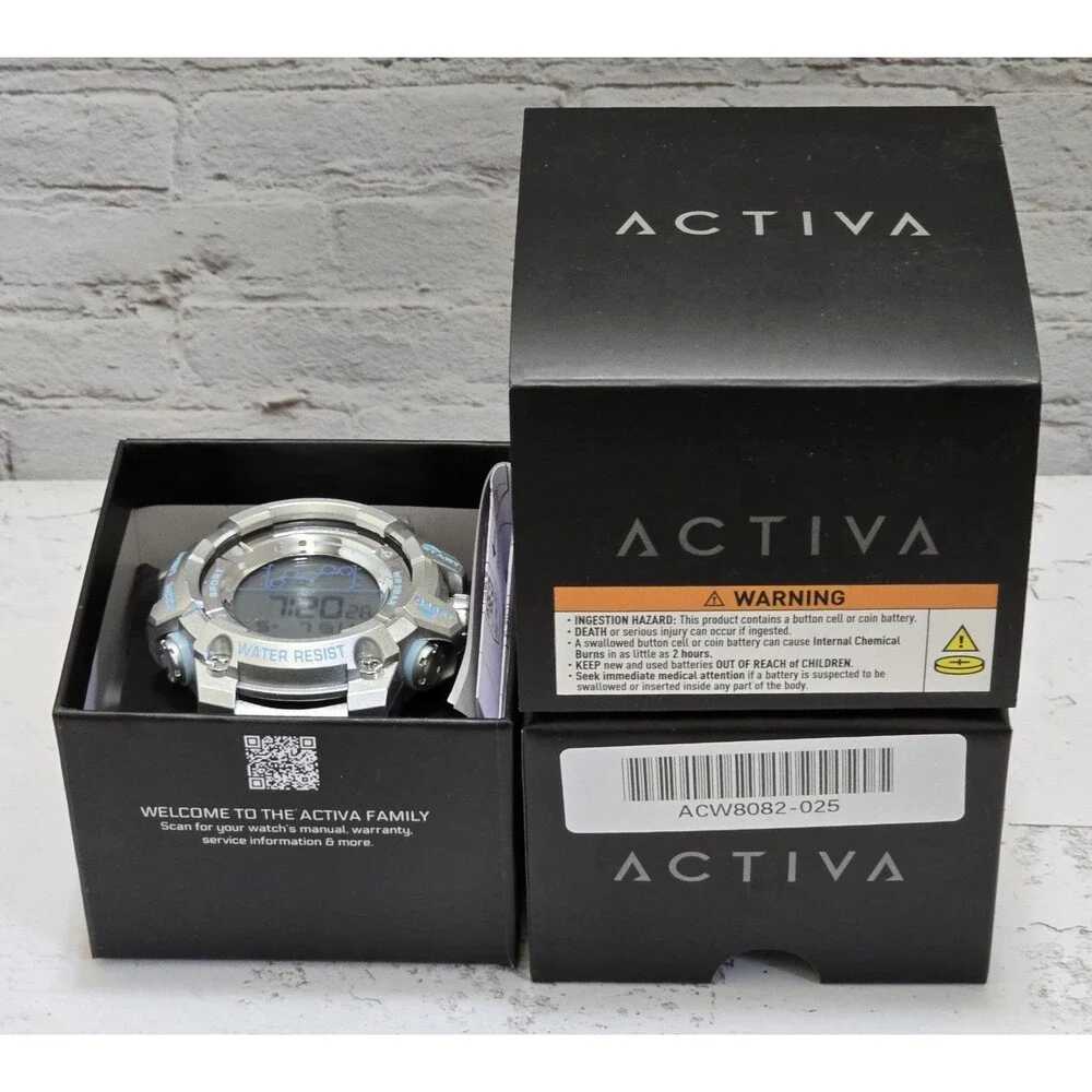 Activa X Invicta Digital Summit Unisex Watch 50mm Silver ACW8082-025 Brand New
